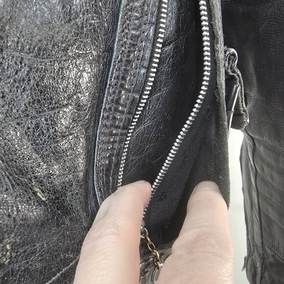 Collectible 50s British Mfg Co. Wind Cheater D-pocket motorcycle jacket (flaws) - Picture 6 of 16